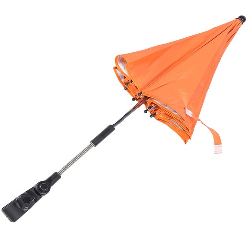 Orange stroller clip - orange, clip-on